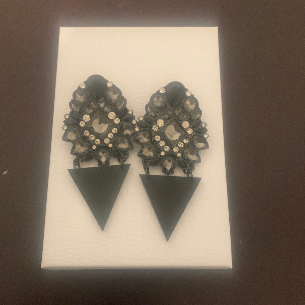 Beautiful pre-loved black dangly earrings!
